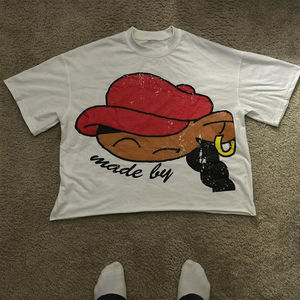 2025 Low MOQ Camiseta de verano de microfibra para hombres Nueva moda americana 100% algodón, camiseta para hombres, ajuste suelto, OEM impreso - Product Image 1