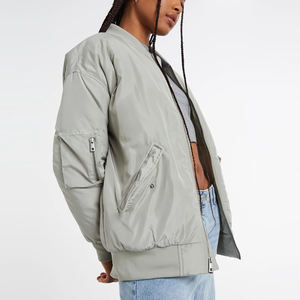 Meilleure vente, style et logo personnalisés, veste bomber pour femmes, fabrication professionnelle, vestes bomber matelassées chaudes pour femmes - Product Image 5