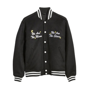 เสื้อแจ็กเก็ตเบสบอลสำหรับผู้ชายเสื้อกีฬาทีมโรงเรียนลำลองทรงหลวมมีการตกแต่งปักลายสำหรับฤดูหนาว-ไฮสตรีท - Product Image 2