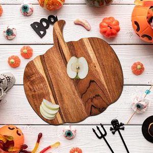 Planche à découper en bois en forme de citrouille d'Halloween 1.5x30.5x33cm Plateau de service de cuisine pour charcuterie Blocs à découper - Product Image 6