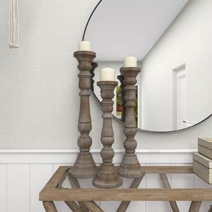 เชิงเทียนไม้แบบทนทานสไตล์บ้านไร่ขายดีวางเทียนคริสต์มาสเป็นมิตรต่อสิ่งแวดล้อมสำหรับตกแต่งโต๊ะ - Product Image 6