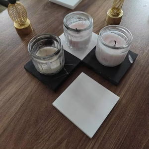 Posavasos elegantes de resina epoxi, juego de posavasos transparentes hechos a mano para casas modernas, cafeterías y colecciones de piedra - Product Image 1