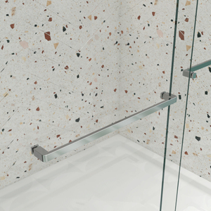 Cổ phiếu trong USA Brushed Nickel 60 "x 74" bathroomtempered kính không khung <span class=keywords><strong>Bypass</strong></span> vòi hoa sen cửa - Product Image 5