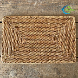 Premium Handwoven RATTAN PLACEMATS PLACAS DE CARGADOR Resistente al calor, Ecológico Mesa de comedor Cargadores de boda - Product Image 4