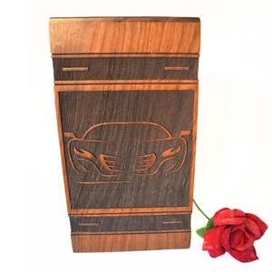 Boîte de voiture URN Muscle Crémation pour amoureux Funérailles en bois avec gravure Pour collectionneurs de voitures - Product Image 2