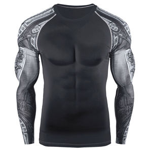 Camiseta Deportiva de Compresión de Manga Larga para Hombre, de Secado Rápido, con Estampado Digital Personalizado, Spandex/Poliéster 220g, Protección UV - Product Image 3