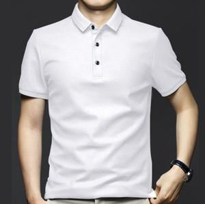 Suministro de fábrica de alta calidad de verano transpirable poliéster Color sólido hombres camiseta personalizada de talla grande hombres camiseta algodón poli - Product Image 2