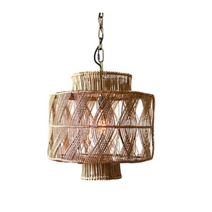 Lámpara colgante única de ratán tejida a mano, lámpara colgante, mayorista vietnamita, fabricación de iluminación decorativa - Product Image 4