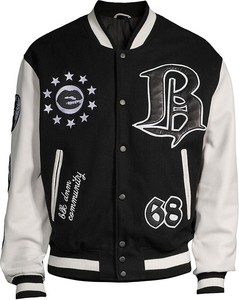 Chaqueta Bomber Varsity de Béisbol para Hombre con Mangas de Lana Recubierta, Cuello Alto, Chaqueta Letterman Personalizable, Impermeable y Resistente al Viento - Product Image 1