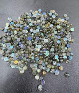 Labradorita llamativa azul Natural de alta calidad, piedra preciosa suelta, cabujón de forma lisa, fabricación de joyas de 6mm-10mm, lote al por mayor - Product Image 3