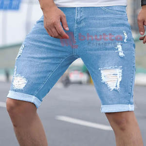 Pantalones cortos de mezclilla para hombre con logotipo personalizado al por mayor, servicio OEM, pantalones cortos de mezclilla con etiqueta privada recién llegados para hombre - Product Image 4