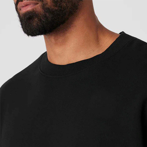 Unisex <b>Black</b> 100% Cotton Fleece Sweatshirt Custom Oversized Pullover Crewneck Tracksuit Warm Winter <b>Jumper</b> for <b>Men</b> Women - Product Image 4