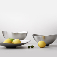 Bol de service artisanal en acier inoxydable de luxe, écologique et personnalisé, pour salades, fruits et noix, idéal pour les fêtes (vente en gros)
