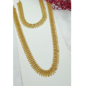 ชุดสร้อยคอ kundan แบบคลาสสิกชุดมีเสน่ห์สดใสชุดสร้อยคอชุบทองทองเหลืองสำหรับงานแต่งงานและงานหมั้น - Product Image 1