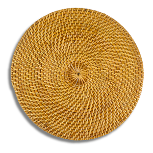 Plaques de recharge rondes en rotin écologiques fournisseur du Vietnam tailles et conceptions personnalisées disponibles artisanat - Product Image 1