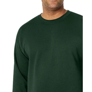 Venta al por mayor de sudadera de lana de invierno de gran tamaño personalizado con cuello redondo para los hombres de peso pesado de algodón orgánico patrón sólido OEM diseñado - Product Image 6