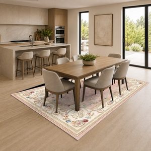 RUGS DEPOT LXDP-0643 Wholesale Terracotta Gold Minimalist Designer Digital Printed Machine Washable Chenille Area Rug Non <b>Slip</b> - Product Image 4