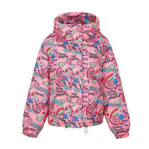 Veste matelassée courte légère pour homme avec capuche col montant toile de sublimation pour la saison hivernale - Product Image 1