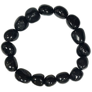 <b>Bracelet</b> Black Obsidian Tumbled Stone <b>Bracelet</b> Crystal Gemstone Fashion Jewelry <b>Men</b> and Women Gift Energy Meditation - Product Image 1