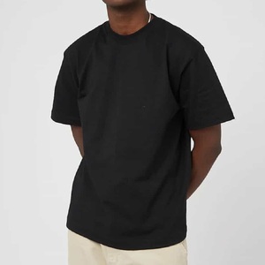 OEM hombre de peso pesado Vintage O cuello sólido gota hombro hombre camiseta impresa personalizada transpirable sostenible Hip Hop camisa suelta - Product Image 6