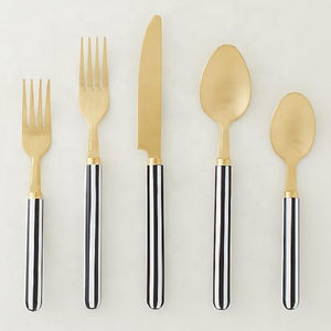 Wholesale Restaurant Stainless Steel Flatware Set <b>Resin</b> With Handle <b>for</b> Wedding Birthday Party <b>Table</b> <b>Top</b> Dinner Use Best Price - Product Image 3