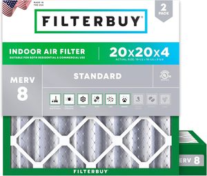 Filtre à air Filterbuy 20x20x4 MERV 8 Protection contre la poussière et les allergies (lot de 2) - Product Image 6