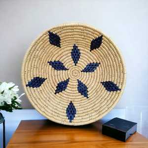 Precio a granel indio hecho a mano Multicolor Moonj hierba pared colgante cesta de pared para pared decoración del hogar - Product Image 4