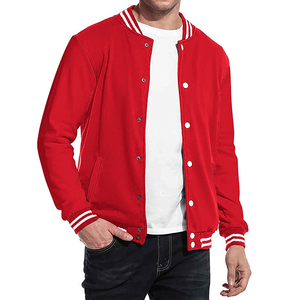 Venta al por mayor de chaquetas universitarias para hombre en blanco personalizadas chaqueta del equipo Letterman para hombre en blanco chaqueta del equipo universitario liso chaqueta Letterman personalizada fabricantes - Product Image 1