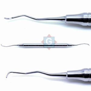 Instrumentos quirúrgicos dentales manuales Gracey, curetas con mango hueco de doble punta, curetas periodontales de acero inoxidable - Product Image 1