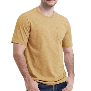 100% coton T-shirt pour hommes coupe ample imprimé 2025 nouveau gros été coton T-shirt hommes couleur unie Simple T-shirt hommes - Product Image 4