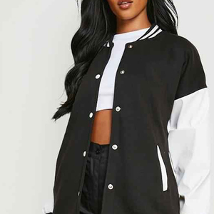 2025 Top haute qualité demande rue femmes vestes du Pakistan Varsity veste avec tenue décontracté haut court femmes Varsity veste - Product Image 2