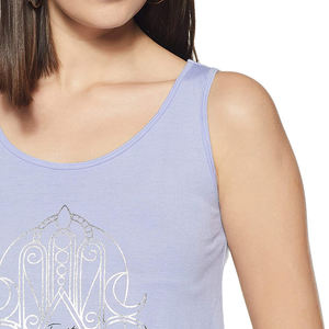 Camiseta de Yoga para Mujer, Camiseta Deportiva de Algodón para Gimnasio, Espalda Descubierta, Logotipo Frontal, Camiseta de Verano al por Mayor - Product Image 4