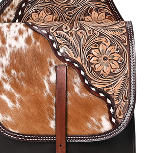 Meilleure vente de sac de selle de cheval en cuir véritable de haute qualité Western Trail Tooling Carving - Product Image 6