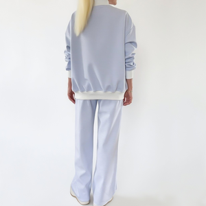 Ensembles d'hiver décontractés pour femmes de haute qualité, personnalisés, avec broderie frontale, en molleton de coton doux, anti-plis, respirants, à épaules tombantes et coupe ample - Product Image 4