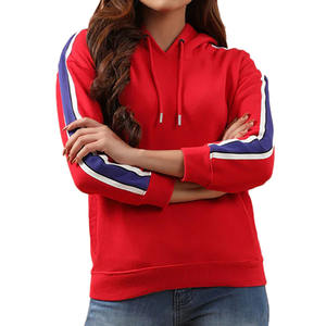 Sudadera con capucha de longitud larga de algodón 100% para mujer, diseño transpirable antibolitas en los brazos, estilo de calle, cuello con capucha para la temporada de invierno - Product Image 2