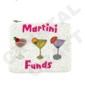 Bain de soleil piscine dame porte-monnaie personnalisé portefeuille de perles de rocaille beau cadeau de maman-conception de coeurs de filles - Product Image 2