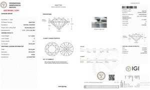 B2B d'vins เพชรพลอยสำหรับ Gia ได้รับการรับรองเพชรสีขาวหลวม1.21 CT กลมตามธรรมชาติสี FL ไหลบริสุทธิ์บริสุทธิ์การตัดอดีตขัดเงา - Product Image 2