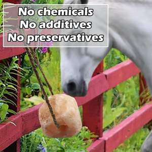 Bloque de sal rosa del Himalaya, técnica tallada, Mineral puro Natural para ciervos, caballos, ovejas, vacas en cuerdas - Product Image 4