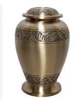 โกศเพลิงศพโลหะสีเขียวแฮนด์เมดขายส่งทรงกลมการออกแบบที่หรูหราของรายการตกแต่งด้านข้างเถ้ามนุษย์โกศโลหะ - Product Image 2