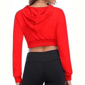 2025 nueva llegada ropa informal logotipo personalizado impresión algodón superventas personalizado mujer Crop Top Sudadera con capucha para la mejor calidad - Product Image 4