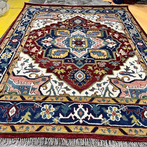 Tapis noué à la main tapis Oushak noeud turc moderne célèbre conception pure laine et soie tapis pour salon hôtels, restaurants - Product Image 5