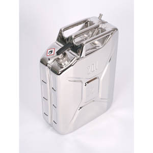 Burkle GmbH Bidons de sécurité en acier inoxydable avec bec verseur de dosage précis, ventilation et cages de stockage à vis pour le transfert de produits chimiques et d'huiles - Product Image 1