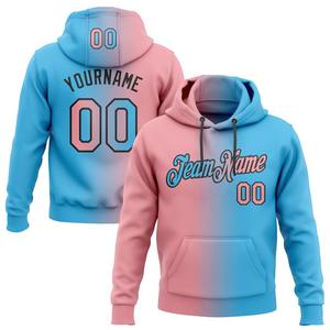 Direct Industry Wholesale 3D Embroidered Custom Stitched Aqua Black-<b>White</b> Football Pullover <b>Sweatshirt</b> Hoodie - Product Image 6
