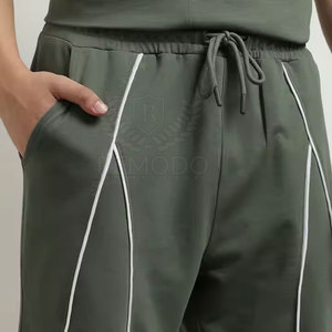 Survêtement d'été pour homme à capuche, 100 % coton, léger, confortable, taille élastique, utilisation hivernale - Product Image 5