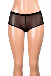 Mini pantalones cortos de malla transparente con cintura elástica para mujer, pantalones cortos de malla transparentes ligeros y sexis para mujer, ropa de dormir de secado rápido, pantalones cortos de malla transparente - Product Image 4