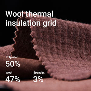 Tissu polaire en <span class=keywords><strong>laine</strong></span> mérinos 220g, chaud et respirant pour les couches <span class=keywords><strong>de</strong></span> <span class=keywords><strong>base</strong></span> <span class=keywords><strong>de</strong></span> randonnée Jacquard gaufré - Product Image 2