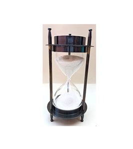 2026 New Latest design Craft Gift Large Antique Metal Frame BlackHourglass <b>Sand</b> <b>Timer</b> <b>Sand</b> Clock for home decor in low moq price - Product Image 1