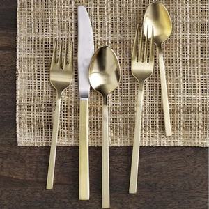 Juego de Cubiertos de acero inoxidable mate dorado de diseño al por mayor, cuchillos increíbles y cuchara tenedor para volver a la escuela, superventas - Product Image 2