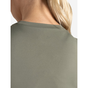 Camiseta de gimnasio personalizada Premium Dusky Sage para mujer, camiseta elástica de manga corta con cuello redondo de poliéster, nueva camiseta informal para entrenamiento de Yoga - Product Image 2