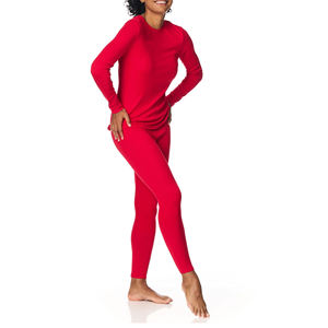 Nouveau 2025 prix usine sous-vêtement thermique couleur unie femme longs Johns femmes costumes thermiques coton - Product Image 5